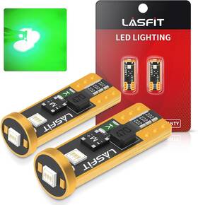 Lx001-t10 Lasfit Lx001-t10/194g 194 168 T10 2825 W5w Led Bulb Canbus Error Free 3030 Pack Of 2 Green