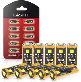 2825 Lasfit T10/194 5 194 Led Bulb 6000k White T10 168 W5w Pack Of 10 2825 Lasfit T10/194 5 194 Led Bulb 6000k White T10 168 W5w Pack Of 10