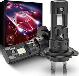 M6xh7 Lightening Dark H7 Bulbs No Adapter Required 400% Brightness 6500k Xenon White Black