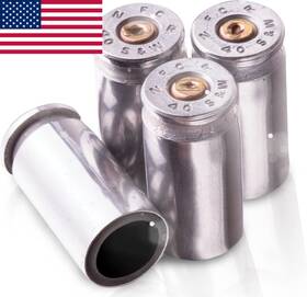 Lsvs-40n Lucky Shot - 40 Cal Bullet Shaped Casing Tire Valve Stem Caps Nickel