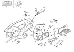 220-820-72-01 Mercedes-benz Genuine Glove Box Lamp