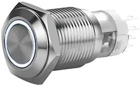 Mibrssw16 Metra Electronics/heise - 16 Mm Stainless Momentary Switch With Mibrssw16 Metra Electronics/heise - 16 Mm Stainless Momentary Switch With