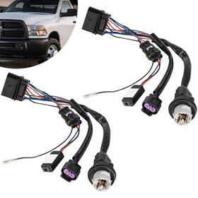 Moqp2409 Mo-auto 2pc 810003 Headlight Conversion Wiring Adapter Harness Assembly Kit For Ram 1500