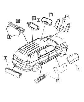 04685887aa Mopar Genuine Courtesy Lamp Left Door 4685887aa