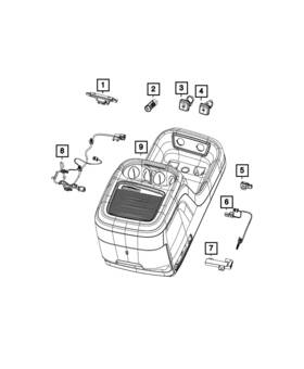 55057425ac Mopar Genuine Floor Console Lamp