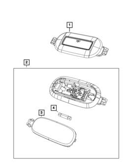 5jg55tx7ad Mopar Genuine Dome Lamp