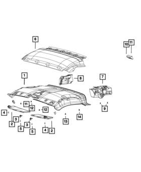 5yc35la6ac Mopar Genuine Dome Lamp