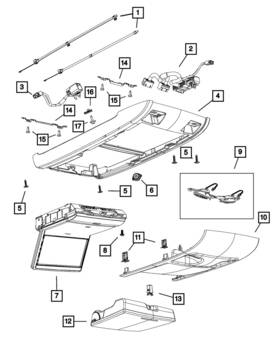Mopar 68149285aa Genuine Auxiliary Lamp