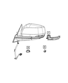 68551406aa Mopar Genuine Puddle Lamp Right