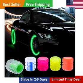 Cp-000 Mumumab 20 Pcs Glow In The Dark Tire Valve Caps Fluorescent Stem Colorful