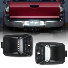 Nilight Lic-811 2pcs License Plate Light Black 2005-2015 Tacoma/2000-2013 Tundra