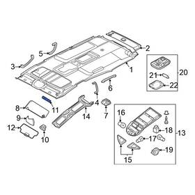 Nissan Oe 964159ge0a For Titan 2014-2015 Sun Visor Light Bulb