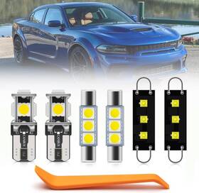 06sb-sndtz060-w Nsautolighting 15pcs Interior Led Lights Bulb Kit For 2020 2021 White Charger Widebody