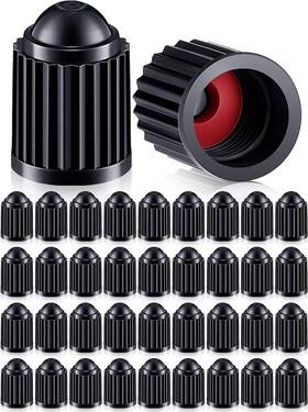 Co-nuanchu-4036 Nuanchu 500 Pack Valve Stem Caps Tire Plastic Black