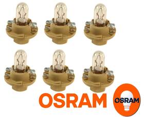 06002 Osram 6 Bulb -for Mercedes Instrument Cluster 1.5w Beige Socket Base Dash Panel