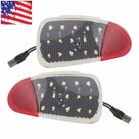 F65z-13b724-aa Partsebuy 710414189016 Interior Door Panel Courtesy Led Lamp Pair Set For 1997-2004 F150 F250 Lightduty