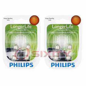 Sx-5137 Philips 2 Pc Map Light Bulbs For Infiniti Fx35 Fx45 G35 G37 2003-2008 Ai