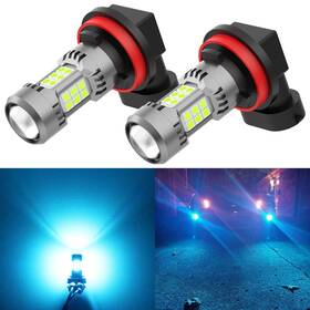Phinlion Phinlion-h11-3030-30smd-blue H8 H11 Led Fog Light Bulb Or Drl 3200 Lumens H11/h8/h16 Ice Blue