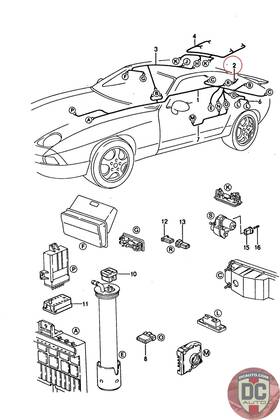 92861203701 Porsche 1983-1995 928 Wiring Harness