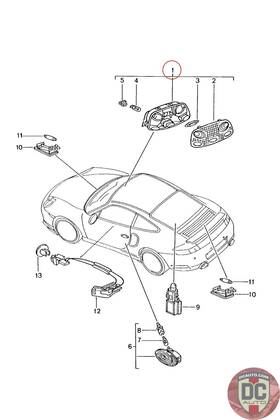99663205110 Porsche 2002-2004 911 996 Interior Light