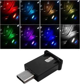 Povtii-2268ut Povtii Usb Type C Led Ambient Light Mini 8 Colors Rgb 1 Pcs Black Povtii-2268ut Povtii Usb Type C Led Ambient Light Mini 8 Colors Rgb 1 Pcs Black