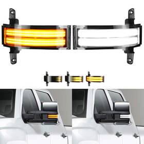 Roccs 780317450698 Sequential Led Turn Signal Mirror Lights 2014-2019 Chevy Silverado Gmc Sierra