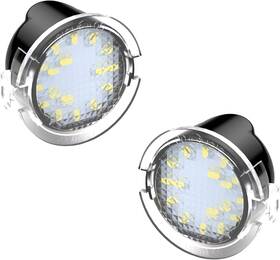 24716 Ruxifey Side Mirror Puddle Light Led Lamp Compatible With Ford F150 White