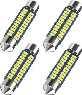 Hfete-299 Serundo Auto 578 Led Bulb 211-2 41mm 42mm 1.65in For Car 4pcs White