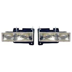508891c Sherman Headlamp Assy For 92-94 Chevy Blazer 95-99 Tahoe 88-02 Gmc Pickup Pair