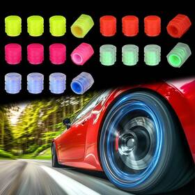Nqgih9ui Sliverdew 596032 1 20 Pcs Fluorescent Tire Valve Stem Caps Glow In The Dark Multicolor