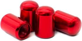 Sufilux 794304375116 Car Tire Valve Stem Caps 4pcs Air Covers Universal Red