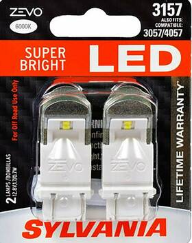 3157led.bp2 Sylvania Zevo 3157 Led Super Bright Lamps For Off Road Use 2 Pack