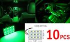 2886x T10 Smd Neon Map 12 Panel Led Festoon Green Dome Interior 10x Light Universal