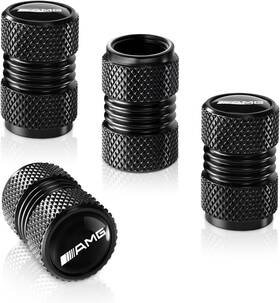 Ta-82903 Tacoma Tire Valve Stem Cap Cover For Mercedes Benz Amg Belt O-ring Ag-black