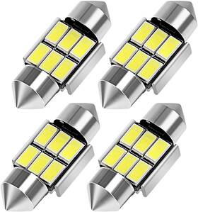 5730 Toribio 639631117933 31mm Led Bulbs 6000k Pure White Bright Interior Car