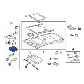 8120812250a0 Toyota Oe For Corolla 2021-2022 Reading Light