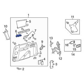 812310c010 Toyota Oe For Sienna 2004-2010 Rear Courtesy Light Lens