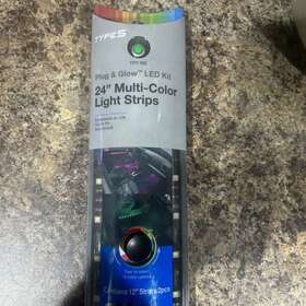 Types 643334547553 Plug And Glow Led Kit 24 Inch Multi Color Light Strips Extendable To 12 Ft