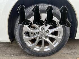 Ltm20230714 Uhad 4 Pcs Prank Tire Valve Stem Caps Funny Airtight Dust Proof Covers Black