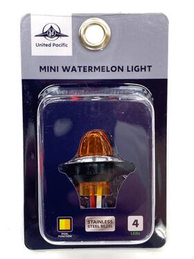 34847 United Pacific Mini Watermelon 4 Led Dual Function 3/4 Inch Light Amber Lens/amber