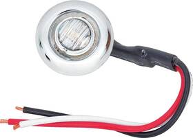 Cp50011d United Pacific Antique Dual Function Mini Auxiliary Light With 3 Red Leds / Clear Lens Stainless