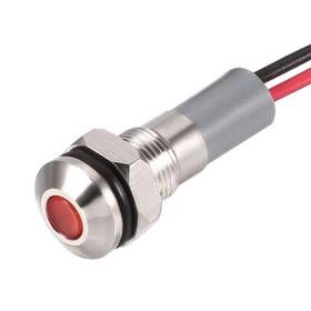 Uxcell A19091100ux0648 Signal Indicator Lights Ac/dc 12v-24v 6mm Panel Mount Red Led