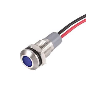 Uxcell A19091100ux0662 Signal Indicator Lights Ac/dc 12v-24v 8mm Panel Mount Blue Led