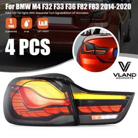 Vland Yab-bw4-0391a Oled Smoke Led Tail Lights For Bmw M4 F32 F33 F36 F82 F83 2014-2020 Lh Rh