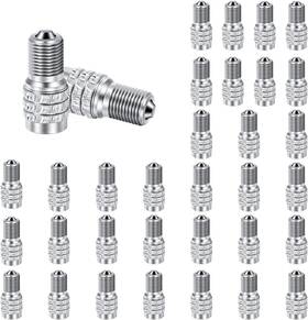 Hy448 Voittozege 40 Pcs Double Seal Valve Stem Cap Inflate Tire Caps Flow Through Silver