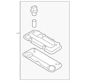 1q0-947-106-82v Volkswagen Genuine Map Lamp