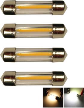 Weixuan 602003325700 4 Pcs Led Car Festoon Dome Interior Light 31mm 36mm 39mm 41mm Cob White
