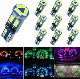 T5-7-4014 Weixuan 10x T5 Led Bulbs Wedge 74 70 37 17 2721 Pc74 Pc37 Lamps For Car Pink