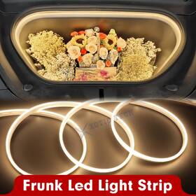Xotic Tech #tl137y Warm Car Front Trunk Led Strip Bar Ambient Lighting For Tesla Model X 2018-20