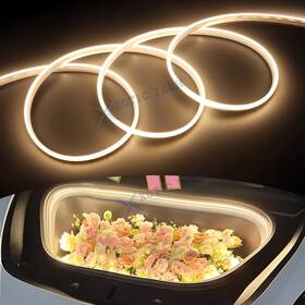 Xotic Tech #tl138y Warm Car Front Trunk Led Strip Bar Ambient Lighting For Tesla Model S X 2021-24